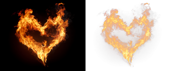 Fiery Love Flame Symbol Romantic Valentine PNG
