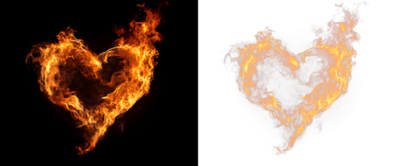 Fiery Love Flame Symbol Romantic Valentine PNG