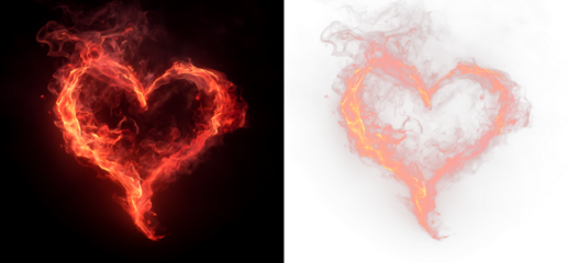 Fiery Love Flame Symbol Romantic Valentine PNG
