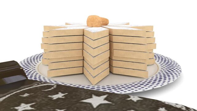 moon pie and kaju katli in plate