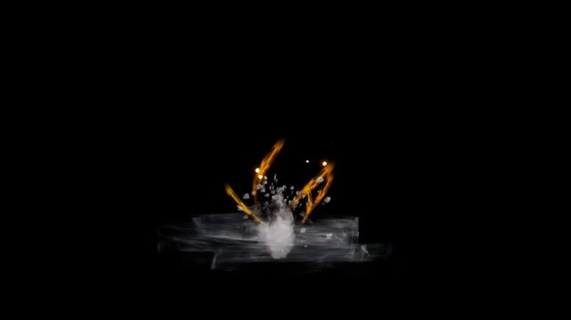 soul explosion effect on black background