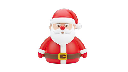3D Santa Claus Illustration on White Background