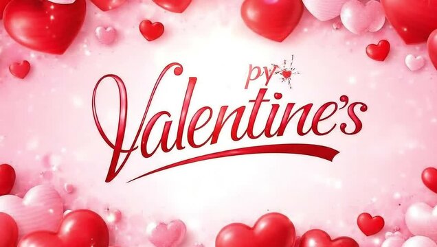 Romantic background with a border of red and pink hearts featuring the initial h