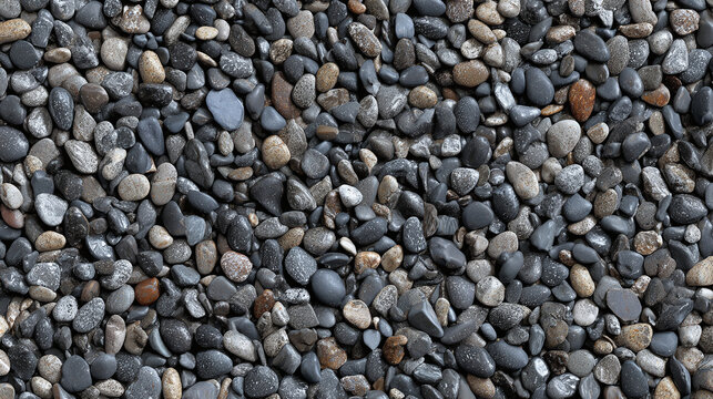 A captivating texture composed of various pebbles, showcasing a stunning natural pattern and a display of subtle color variations.