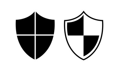 Firewall protection shield Icons on a white background, vector illustration