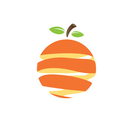 Peeled Orange Spiral Logo