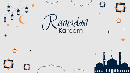 flat design ramadan kareem background