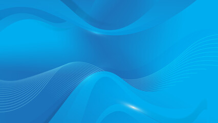 A dynamic abstract background featuring flowing blue waves and subtle light reflections, creating a modern and serene visual effect.