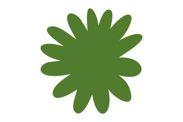 Artistic simple blossom shape element