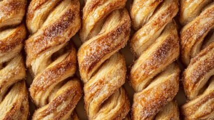 Golden Butter Puff Pastry Twists with Sugar Sprinkles