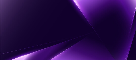 Purple and dark abstract geometric luxury background vector. Social ads banner or Landing page.