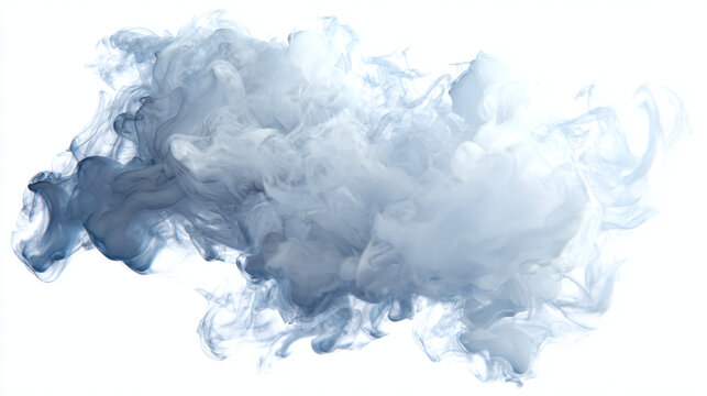 An ethereal cloud of smoke with wispy texture. It has gradient shades of gray and white