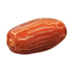 Natural Dried Date Fruits Vector Illustration in Clean Flat Style for Food Organic Product Design