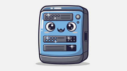 Cute blue boombox