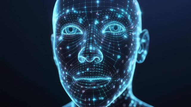 Abstract digital human face