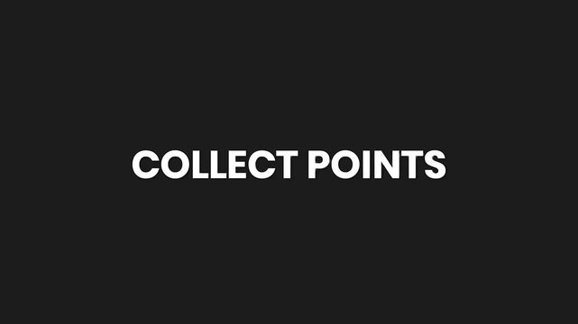 Collect Points Minimal Particle Text Animation 4K Reward Progress Indicator for Gamification Content