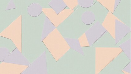 Abstract Geometric Pastel Shapes Background.