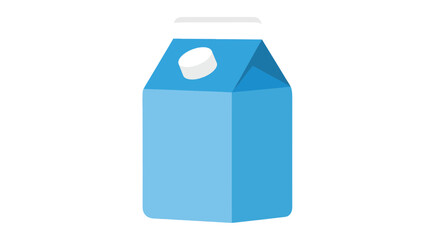 Fototapeta premium A captivating minimalist illustration of a blue carton evoking freshness and nourishment