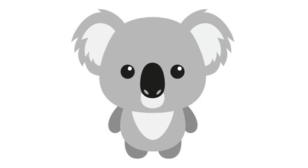 Obraz premium Charming minimalistic cartoon koala design with large eyes and fluffy ears