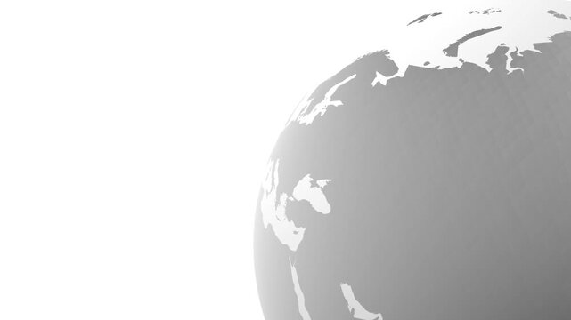 mondo, pianeta, terra, rotazione, appoggiato, sfondo bianco, mappamondo