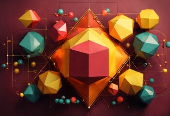 abstract background with colorful cubes