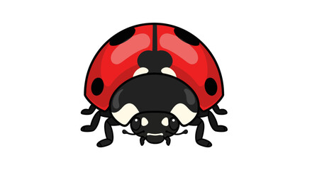 Fototapeta premium Delightful ladybug illustration with vibrant colors and cartoonish style