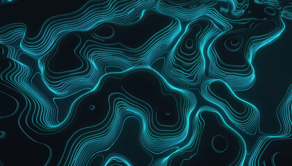 Abstract blue background with circles featuring a fluid water ripple pattern and 3d liquid wave motion for a seamless ocean wallpaper design
