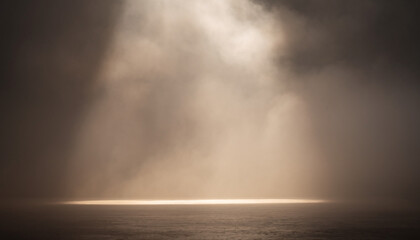 A vibrant rainbow arcs through the mist of Niagara Falls at night as ethereal light pierces the dark storm clouds over the rushing blue water