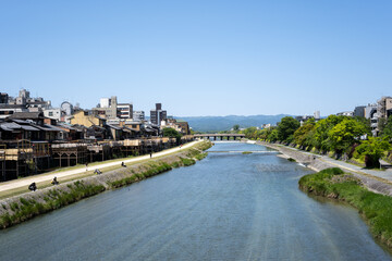 Kamo River  and Sanjo Ohashi Bridge