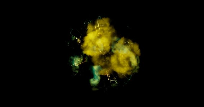 cloud burst effect on black background
