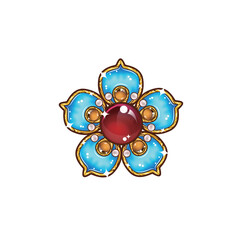 矢量花卉珠宝翡翠古董珍宝奢华古典  © 炳伟 梁