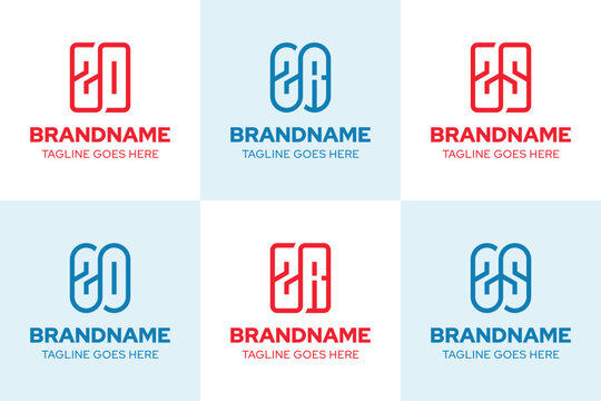 Letters ZO ZR ZS Monoline Logo Set, symbolizing clarity, simplicity, and modern identity