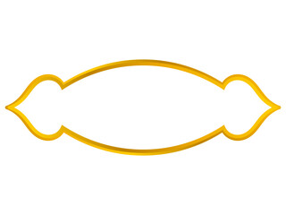 Elegant Arabic inspired gold banner frame &ndash; This elegant Arabic inspired gold banner frame adds a refined and classic touch to luxury packaging and decorative layouts