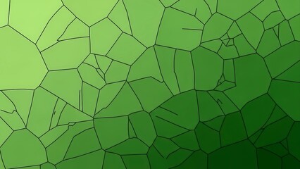 Abstract Green Voronoi Pattern Background with Geometric Shapes and Lines.