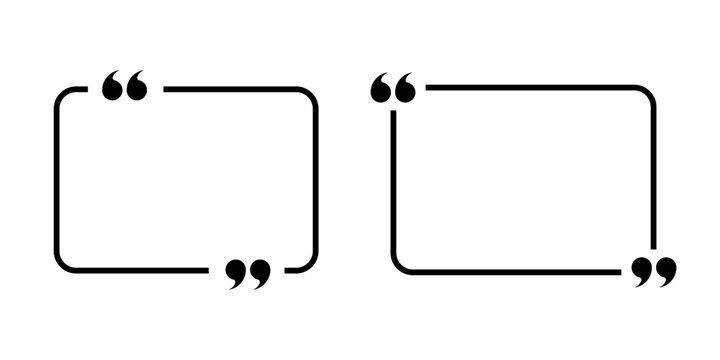 Quote Box Frame with Quote Marks illustration