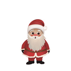 Cute hand-drawn Santa Claus illustration created Procreate . This charming digital painting features a friendly Christmas Santa in a soft and playful style. Perfect for holiday cards, Christmas de