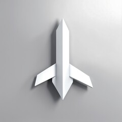 white arrow on grey background