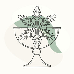  Circular Emblem Showing A Snowflake Morphing Into (1) SVG Vector Illustration