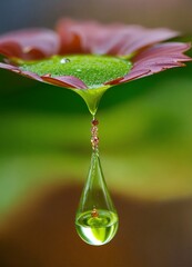 water drop on leaf