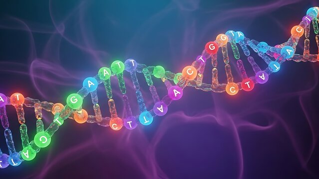 Illuminated dna helix structure