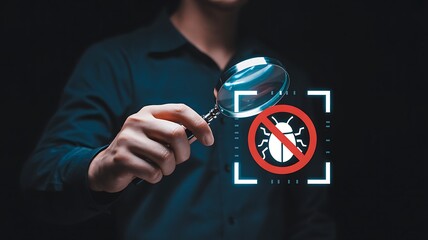 Virus detection and malware protection cyber security technology