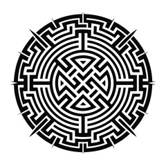 Circular Maze Labyrinth Design