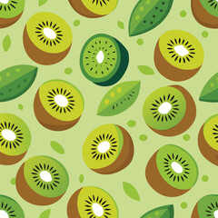 Kiwi Fruit Seamless Pattern