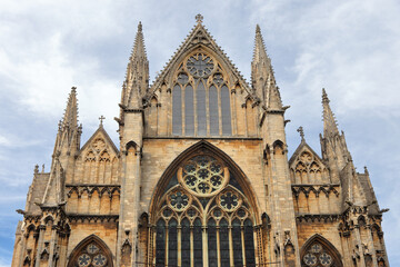 Fototapeta premium Architecture of Lincoln Cathedral east front, Lincolnshire, England UK