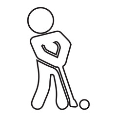 Man playing golf icon