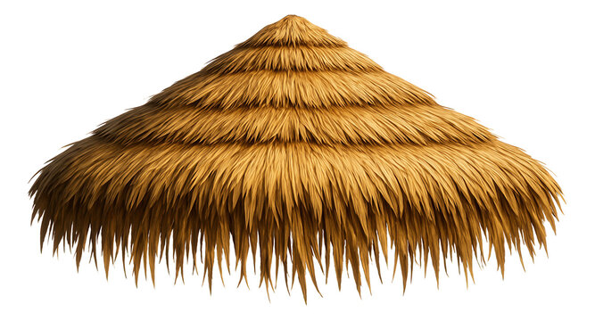 Thatch roof for a garden hut, ideal for a tropical vibe in your backyard.