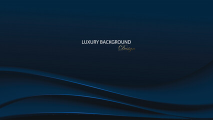 Luxury background vector design. Dark blue background with curved line decoration. Suit for banner, backdrop, award, certificate and others