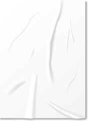 Blank white glued poster texture background