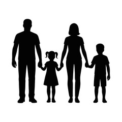 Family and parenting concept with a silhouette silhouette