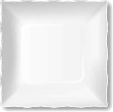 Empty white square plate design graphic
